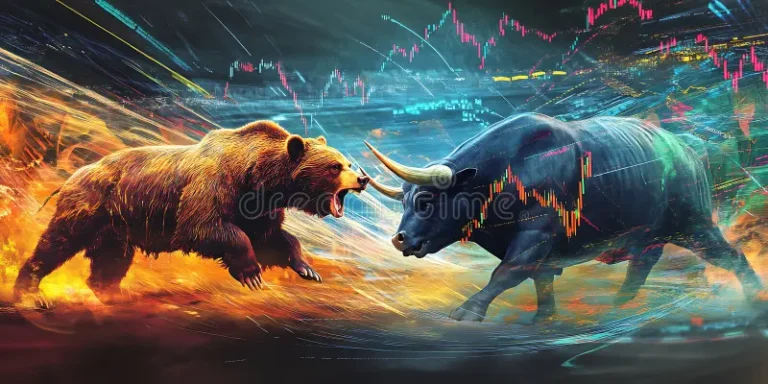 bull-vs-bear-fierce-market-battle-stock-wallpaper-bull-vs-bear-fierce-market-battle-stock-wallpaper-380314830